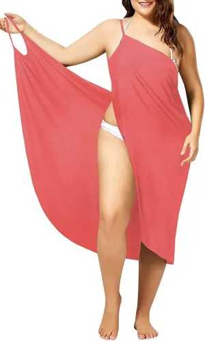 Womens Cover Ups Beach Spaghetti Strap Sarongs Swimsuit Wraps Midi Dresses