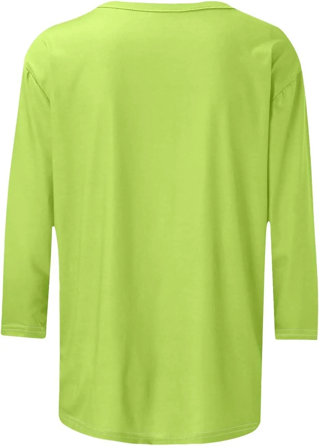 Womens Crew Neck 3/4 Sleeve T Shirts Loose Tunic Tops Casual Solid Basic Tees Three Quarter Length Sleeves Blouses
