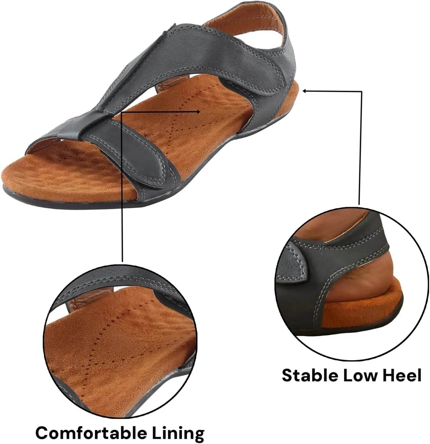 Women's Flat Sandals Arch Support Orthopedic Sandals for Women 2025 Comfortable Soft Cushion Sandal Fashion Summer Beach Vacation Comfort Shoes