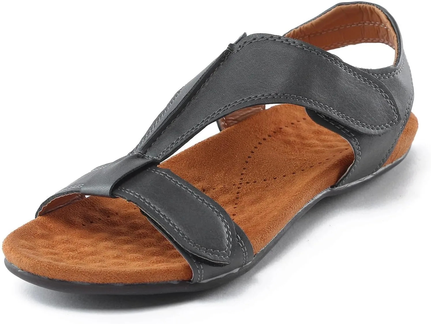 Women's Flat Sandals Arch Support Orthopedic Sandals for Women 2025 Comfortable Soft Cushion Sandal Fashion Summer Beach Vacation Comfort Shoes
