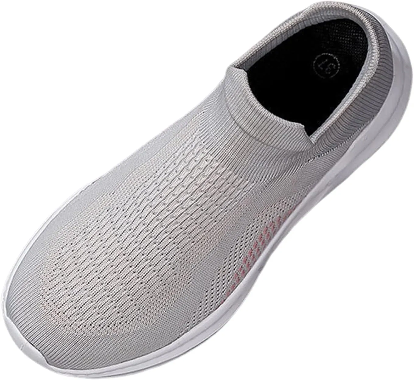 Women's Fly Woven Breathable Sports Shoes - Versatile Non-Slip Outdoor Running Shoes for All Seasons (9.5 UK Wide Gray)