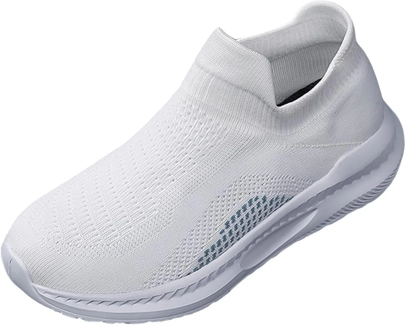 Women's Fly Woven Breathable Sports Shoes - Versatile Non-Slip Outdoor Running Shoes for All Seasons () White