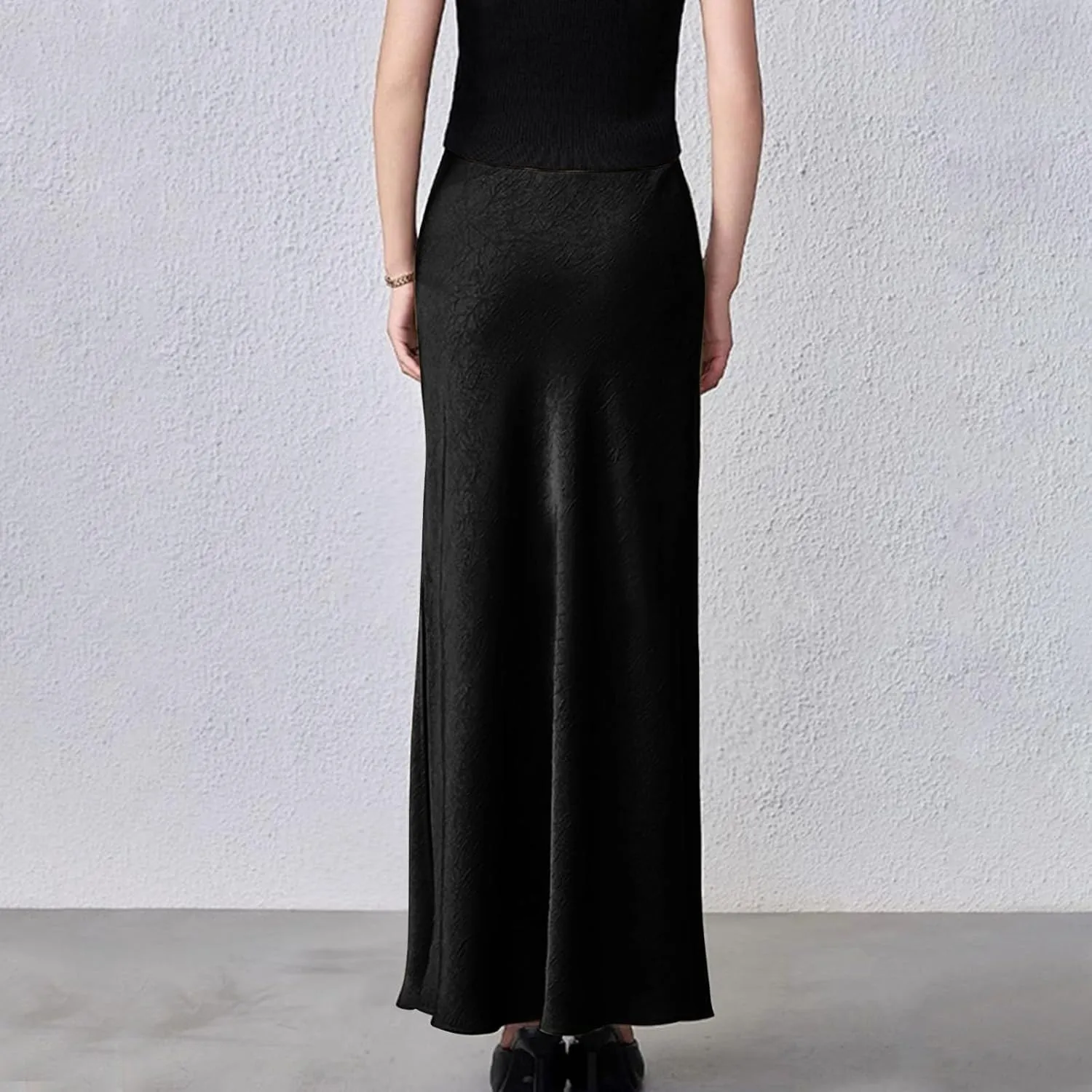 Women's Long Mermaid Skirt Elegant High Waist Fishtail Cocktail Party Wedding Flared A-Line Flowy Swing Maxi Skirts