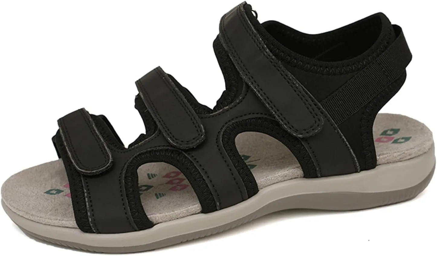 Women's Orthopedic Wide Sandals Strappy Arch Support Flat Sandals Dressy Summer Comfortable Platform Wedge Sandals Shoes