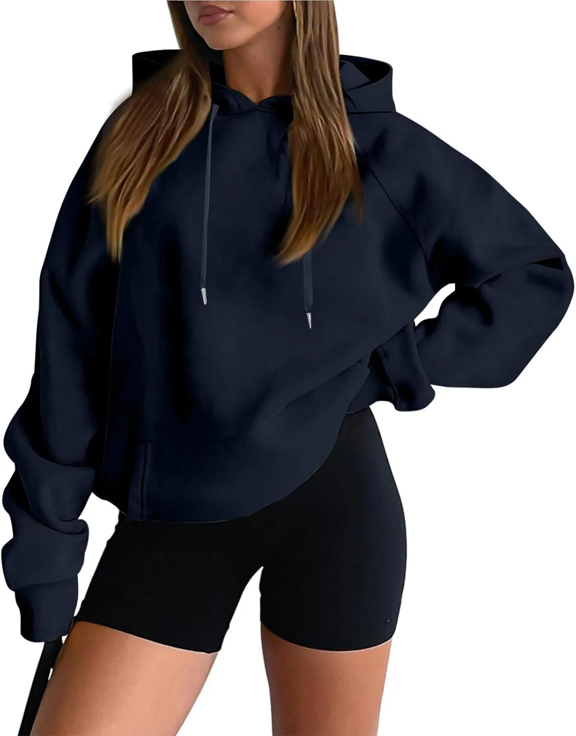 Womens Oversized Hoodies Winter Cute Sweatshirts Drawstring Fleece Hoodie Pullover 2024 Fashion Tops Trendy Outfits