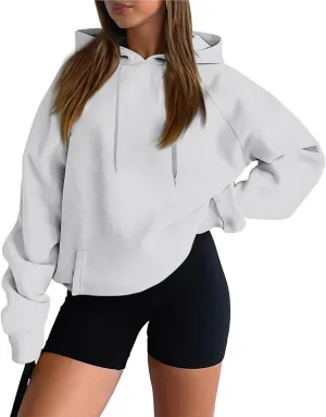 Womens Oversized Hoodies Winter Cute Sweatshirts Drawstring Fleece Hoodie Pullover 2024 Fashion Tops Trendy Outfits