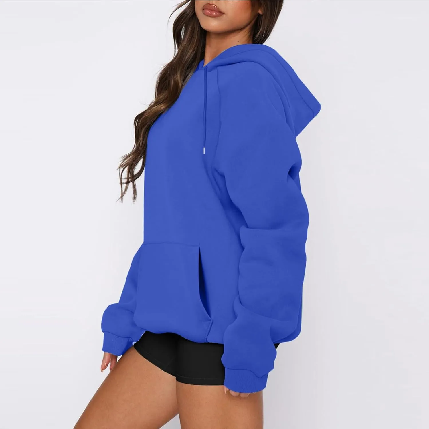 Womens Oversized Hoodies Winter Cute Sweatshirts Drawstring Fleece Hoodie Pullover 2024 Fashion Tops Trendy Outfits