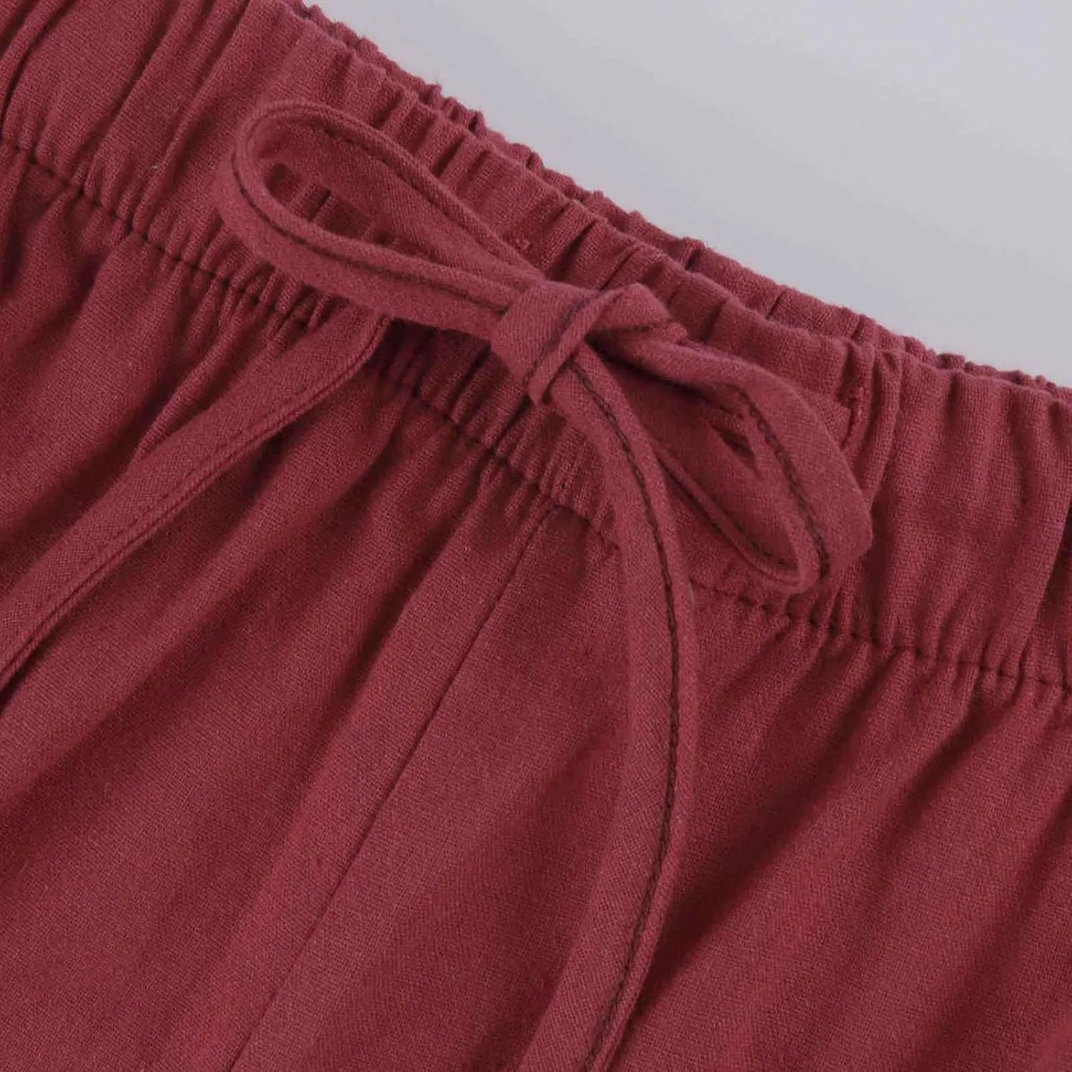 Women's Pants Trendy Linen Summer Wide Leg Pants Flowy Solid Color Beach Pants with Pockets Dress Pants, S-3XL
