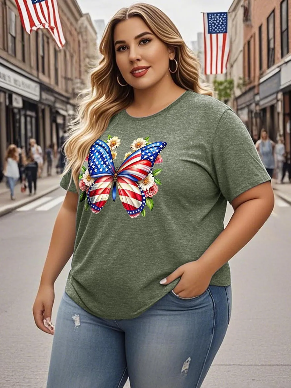 Womens Plus Size Daisy Graphic T-Shirt Summer Flower Cute Short Sleeve Shirts Casual Loose Tees Tops for Women