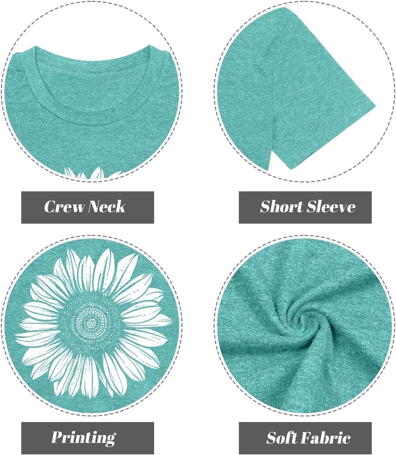 Womens Plus Size Daisy Graphic T-Shirt Summer Flower Cute Short Sleeve Shirts Casual Loose Tees Tops for Women