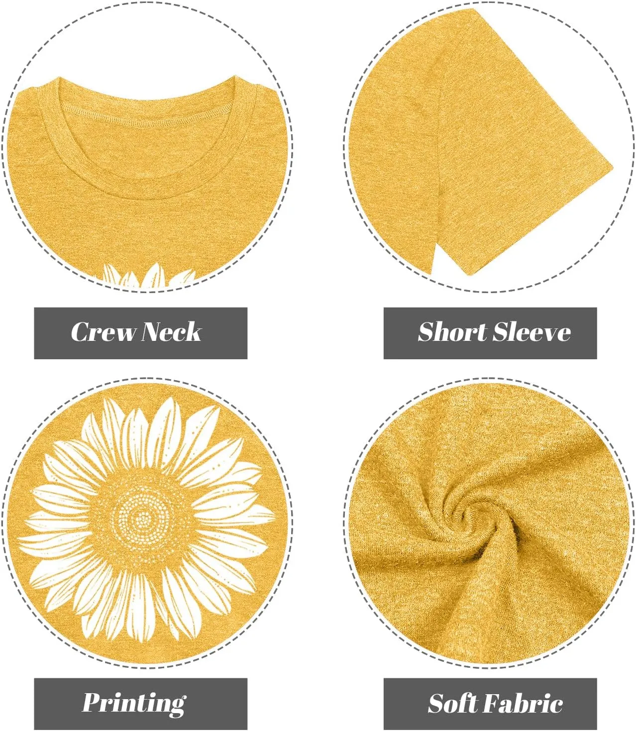 Womens Plus Size Daisy Graphic T-Shirt Summer Flower Cute Short Sleeve Shirts Casual Loose Tees Tops for Women