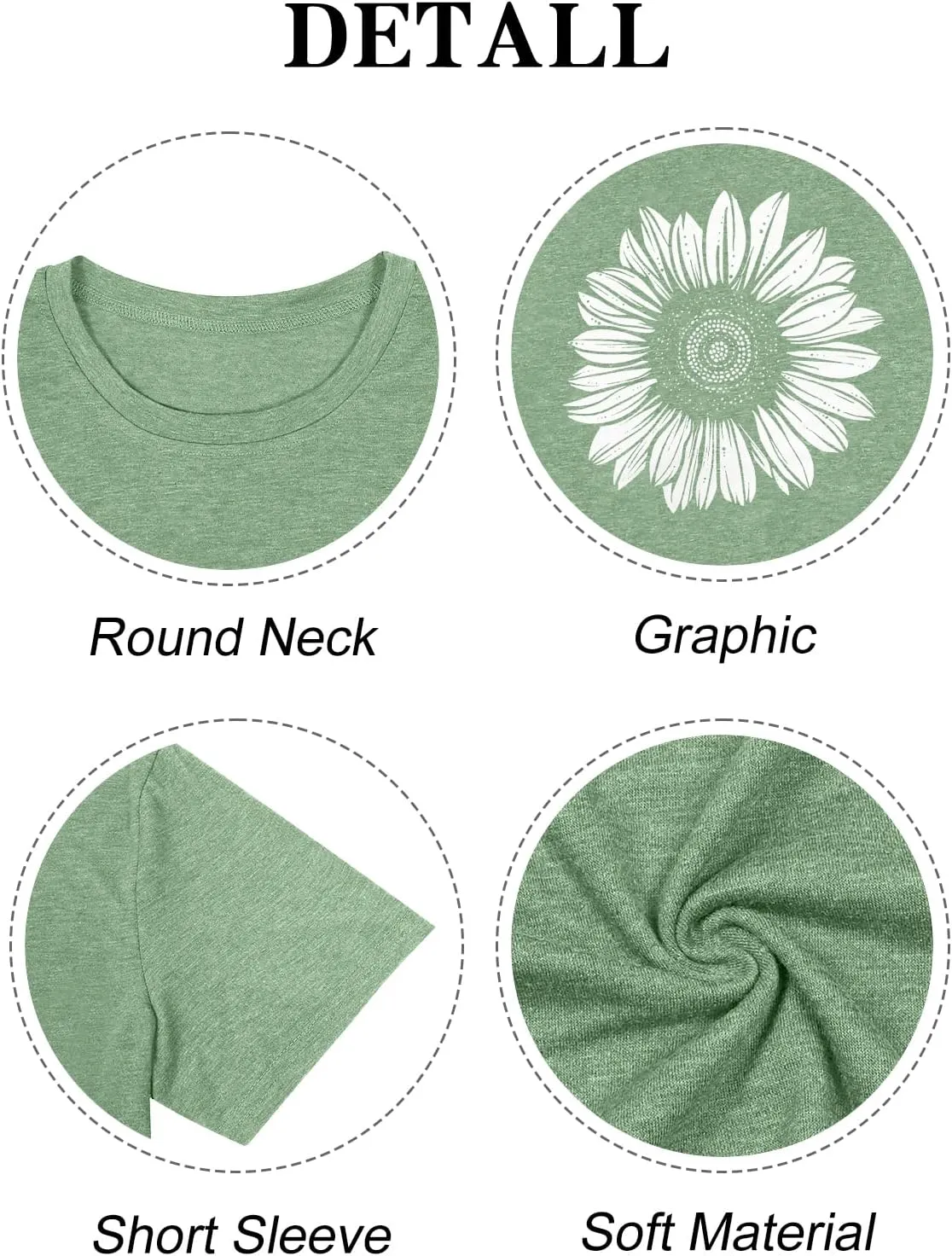 Womens Plus Size Daisy Graphic T-Shirt Summer Flower Cute Short Sleeve Shirts Casual Loose Tees Tops for Women
