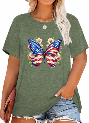 Womens Plus Size Daisy Graphic T-Shirt Summer Flower Cute Short Sleeve Shirts Casual Loose Tees Tops for Women