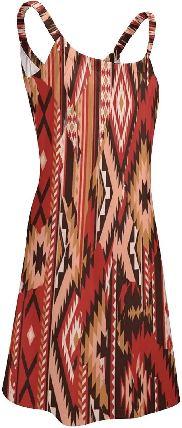 Women's Summer Casual Swing Beach Dresses Sleeveless Beach Cover Ups Swimwear