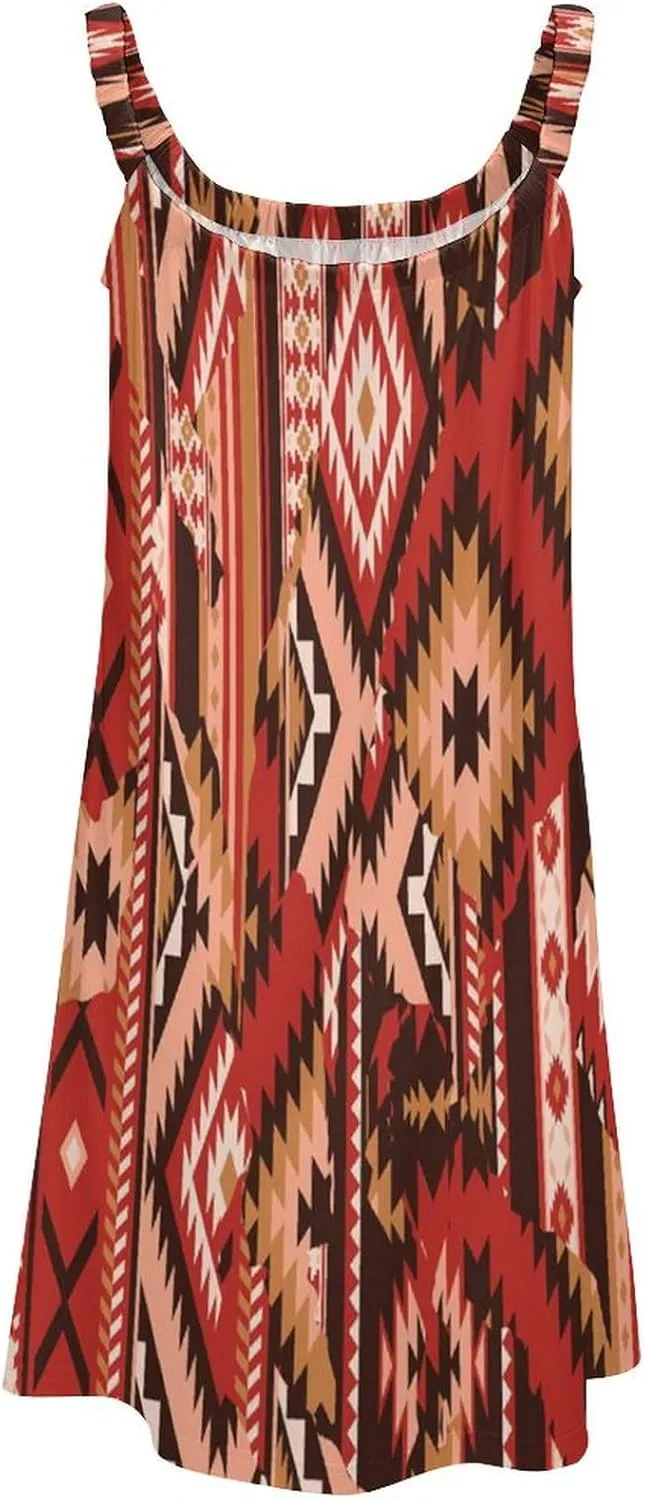 Women's Summer Casual Swing Beach Dresses Sleeveless Beach Cover Ups Swimwear
