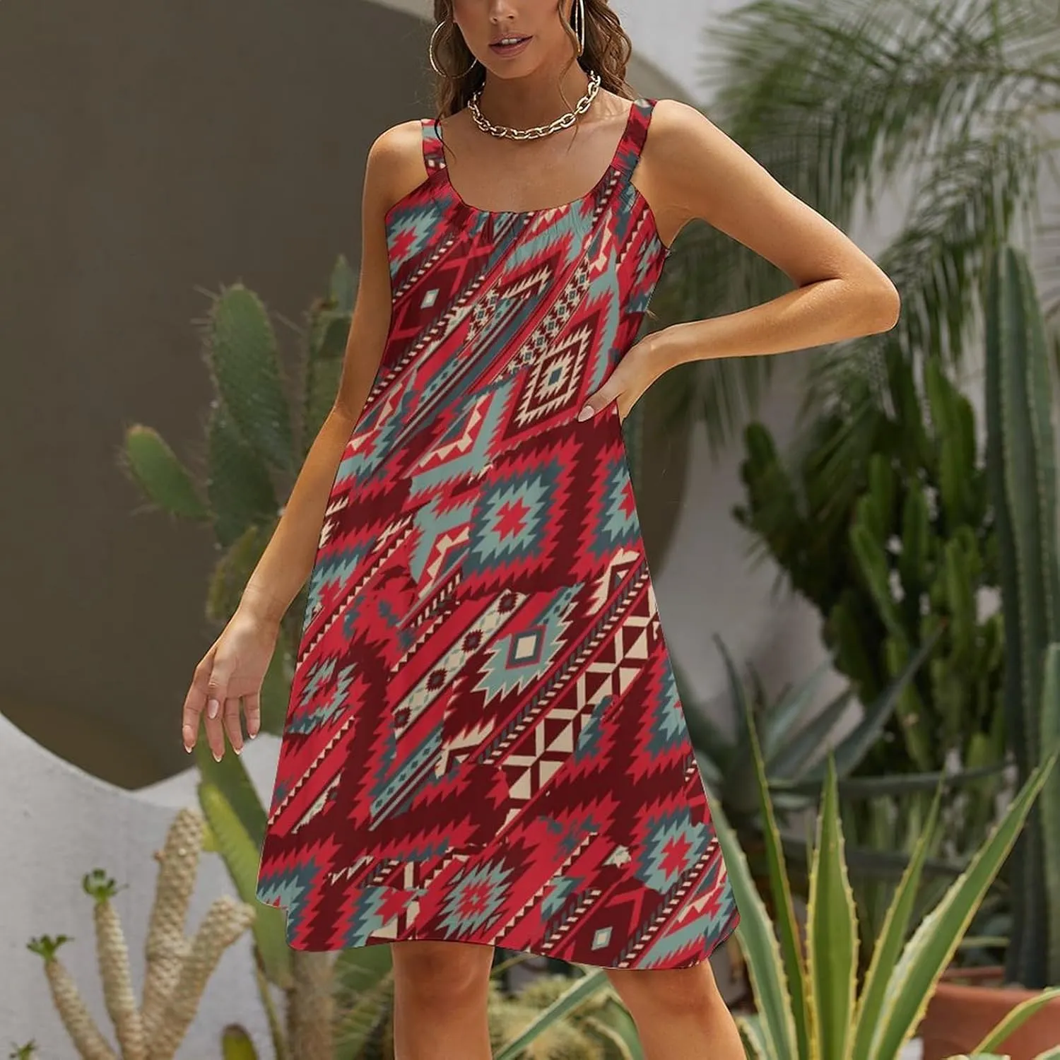 Women's Summer Casual Swing Beach Dresses Sleeveless Beach Cover Ups Swimwear