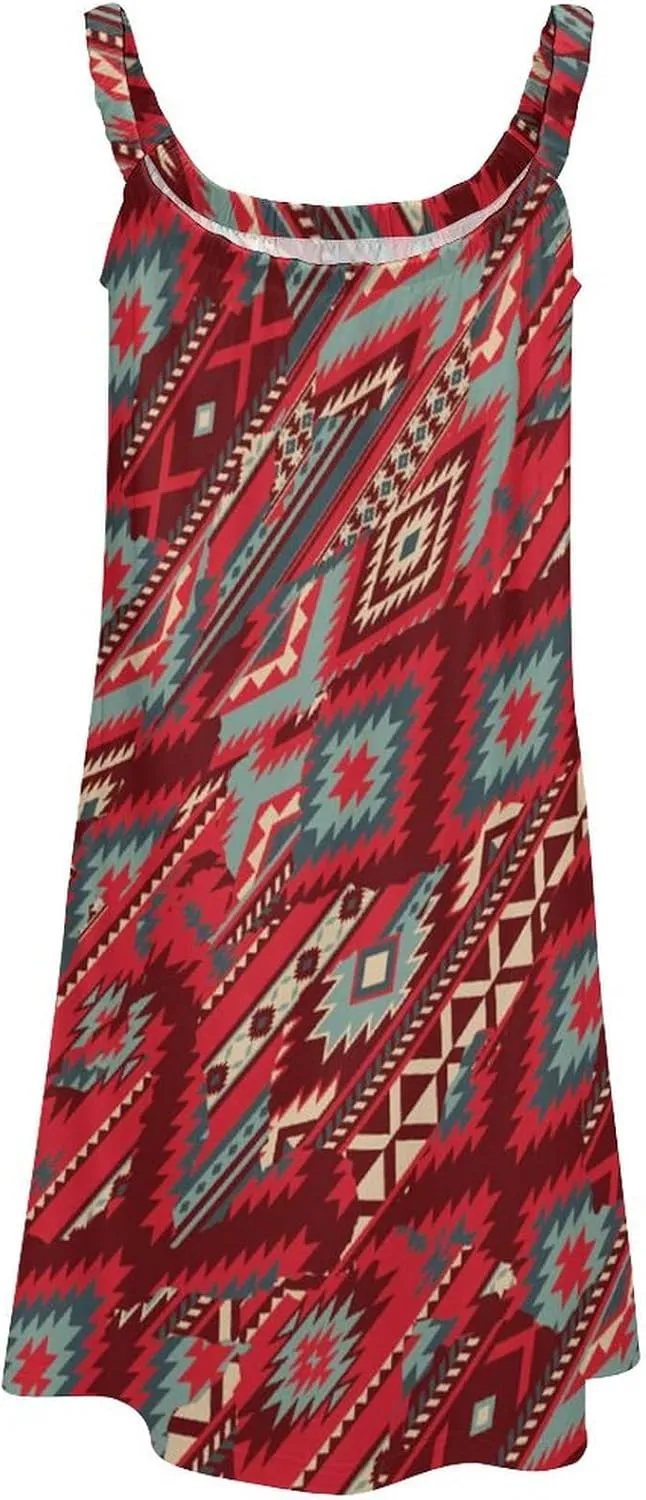 Women's Summer Casual Swing Beach Dresses Sleeveless Beach Cover Ups Swimwear