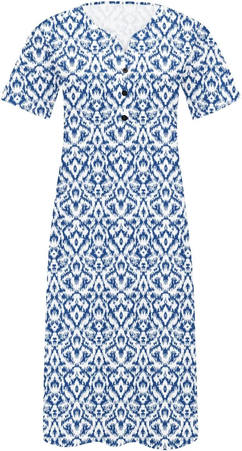 Womens Summer Dresses 2025 Casual Plus Size Dress Trendy Floral Boho Dress Flowy Spring Dress Shirt Dress with Pocket