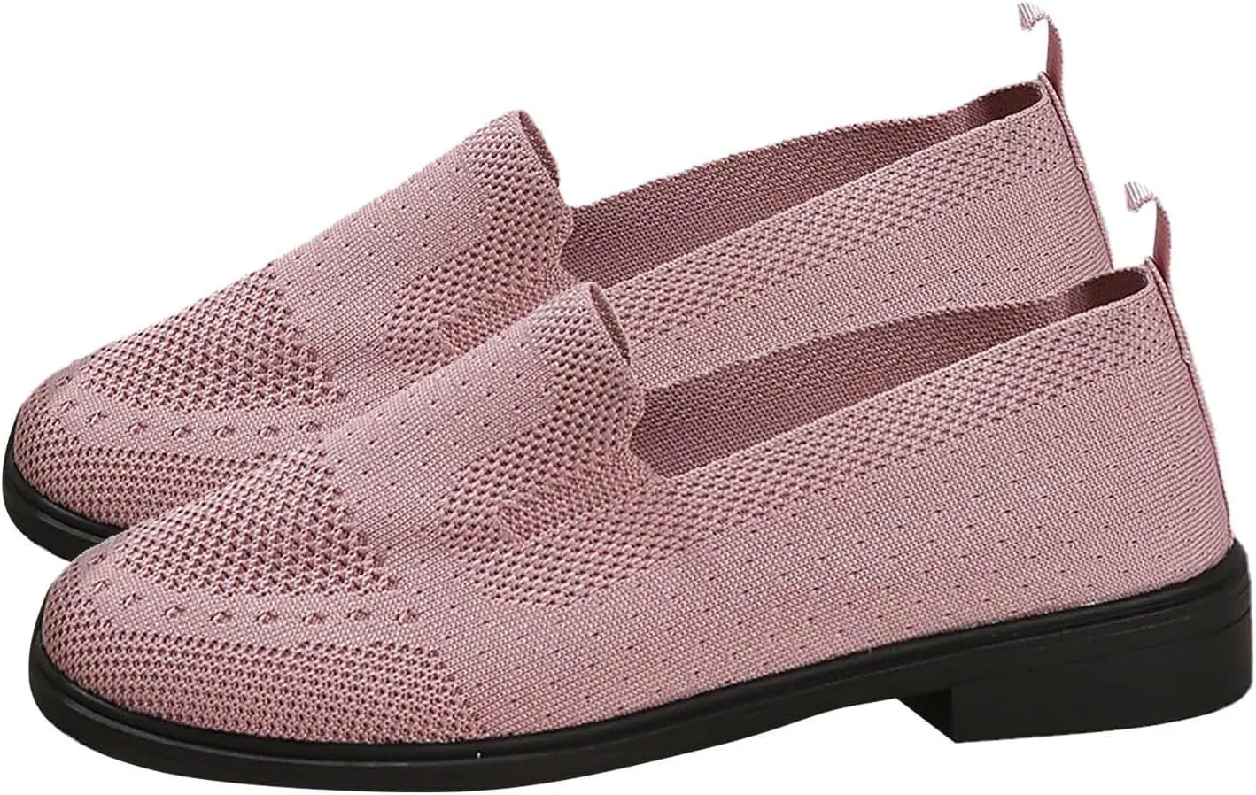 Womens Summer Motorcycle Shoes Casual Woven Fabric Comfortable Low Heel Cuffed Green Footwear (3.5 UK Red)