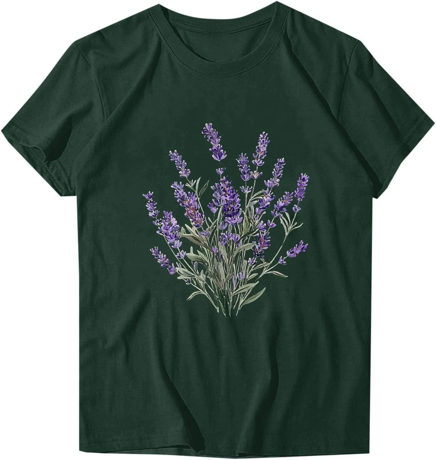 Womens Sunflowers Pattern Tshirts Boho Wildflower Graphic Short Sleeve Blouses Summer Casual Aesthetic Tunic Tee Tops