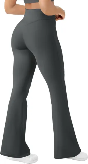 Women's Yoga Pants Bootcut Flare Leggings Flared Bell Bottom Leggings High-Waisted Workout Pants Tummy Control