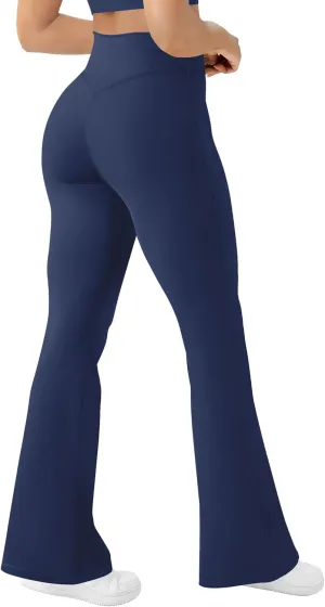 Women's Yoga Pants Bootcut Flare Leggings Flared Bell Bottom Leggings High-Waisted Workout Pants Tummy Control