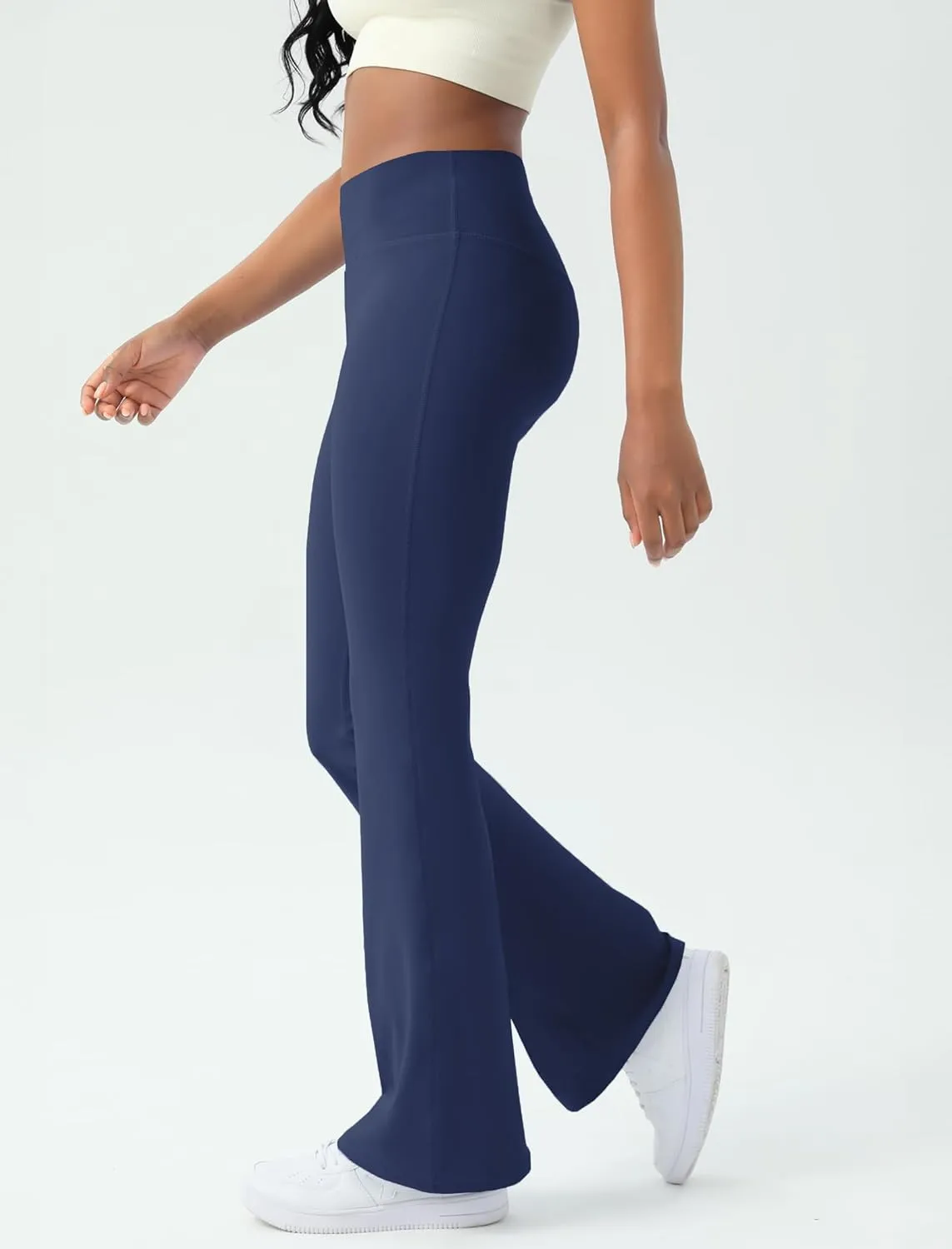 Women's Yoga Pants Bootcut Flare Leggings Flared Bell Bottom Leggings High-Waisted Workout Pants Tummy Control