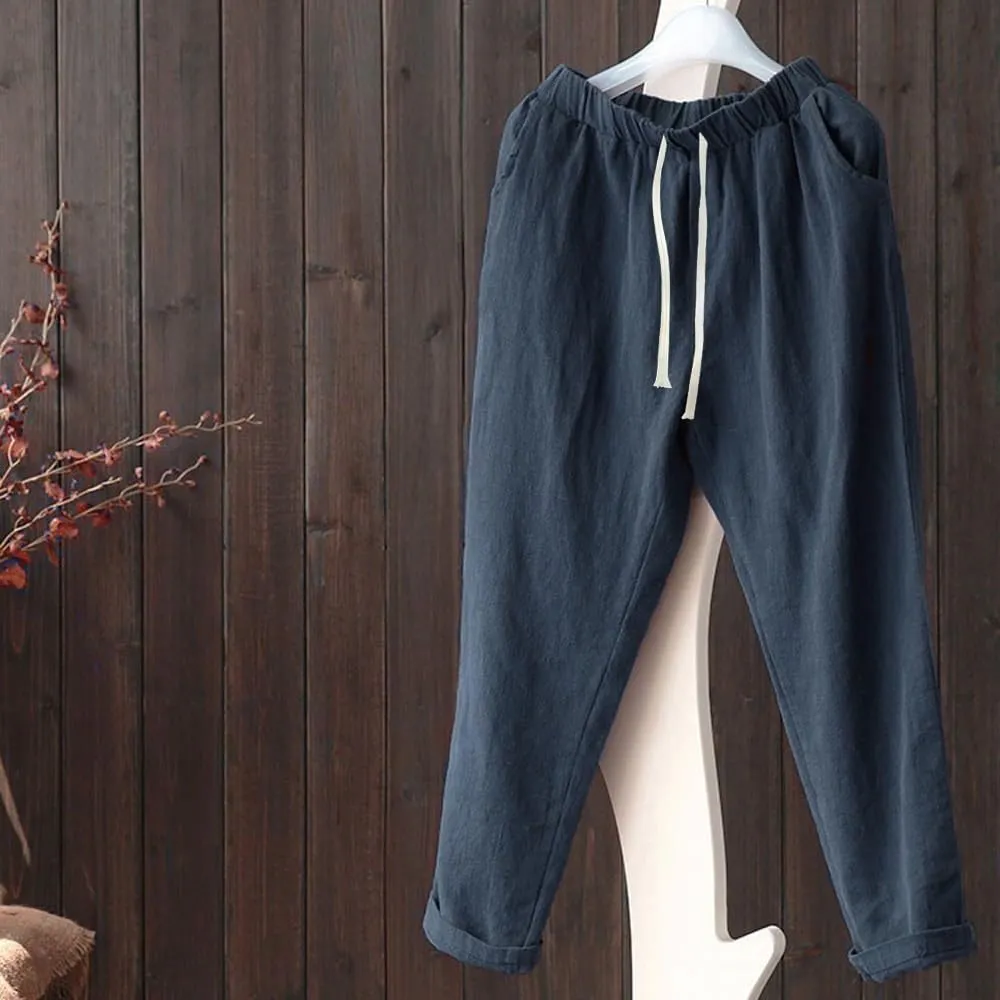 Women'sCasual Wide Leg Pants Plus Size Women Pants Baggy Loose Trousers Casual Lady Wide Leg Casual Palazzo Pants