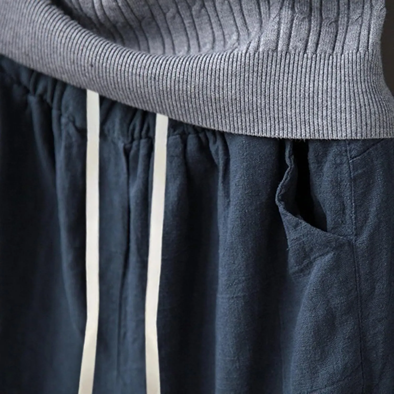 Women'sCasual Wide Leg Pants Plus Size Women Pants Baggy Loose Trousers Casual Lady Wide Leg Casual Palazzo Pants