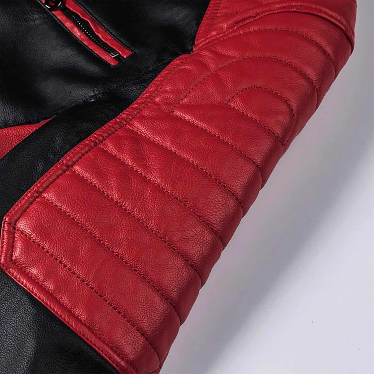 Ymosrh Mens Jackets Autumn Casual Long Sleeve Solid Stand Zipper Leather Jacket Top Rain Jackets for Men Waterproof