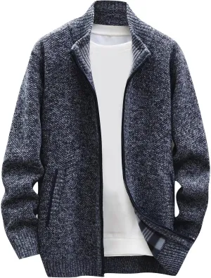 Ymosrh Winter Coats for Men Autumn and Men's Fashion Loose Cardigan Warm Lapel Hooded Jacket Sweater Mens Coats