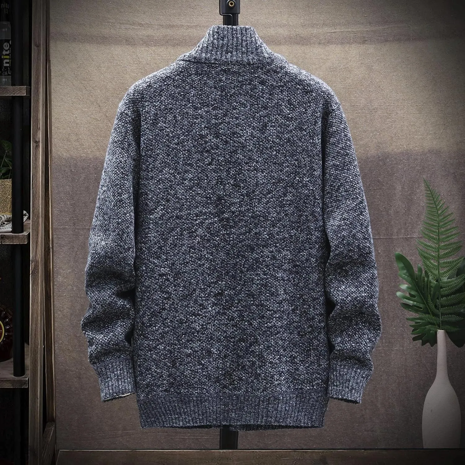 Ymosrh Winter Coats for Men Autumn and Men's Fashion Loose Cardigan Warm Lapel Hooded Jacket Sweater Mens Coats